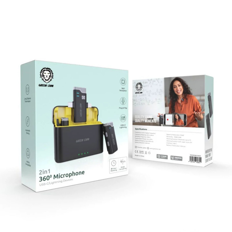 عکس محصول میکروفون یقه ای گرین لاین Green Lion 3in 1 360 Microphone