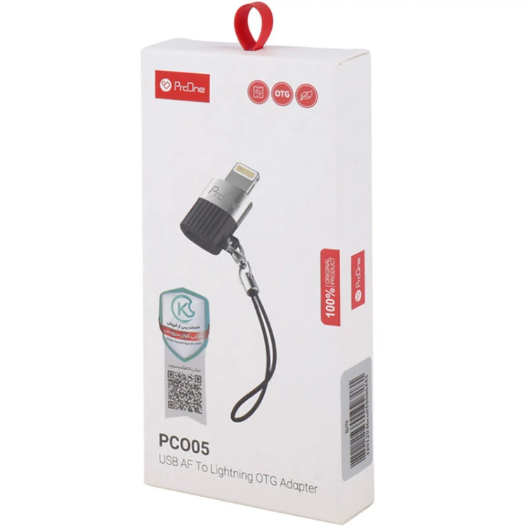 عکس محصول مبدل USB OTG به لایتنینگ پرووان (ProOne) مدل PCO05