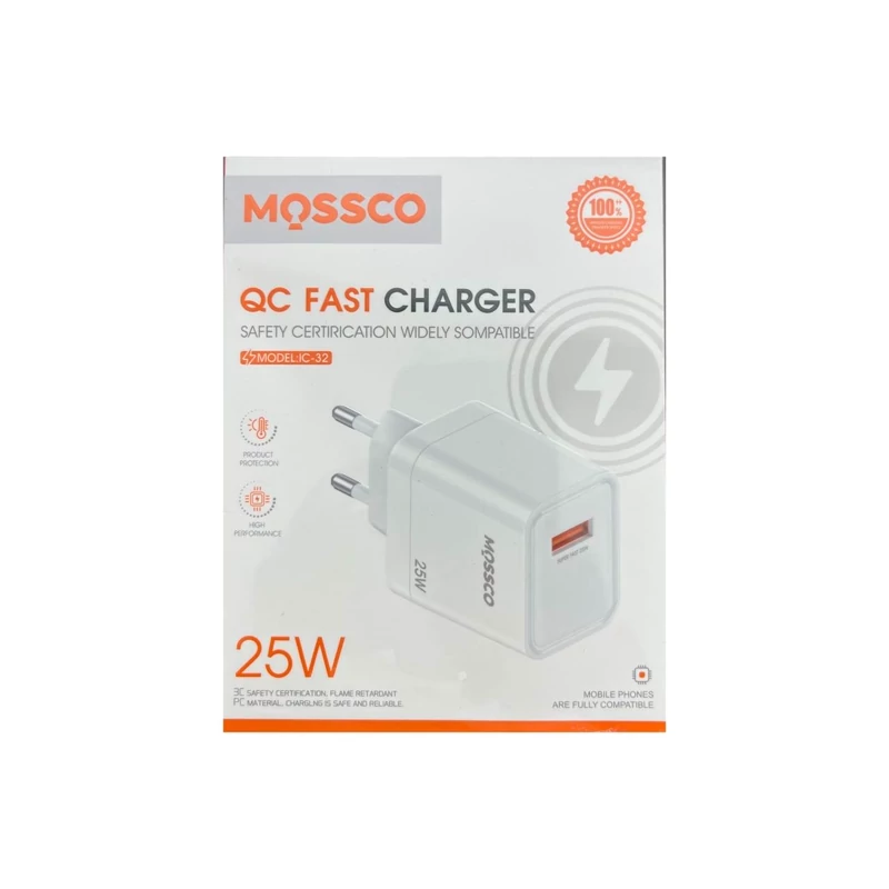 عکس محصول شارژر 25 وات مسکو مدل MOSSCO IC-32