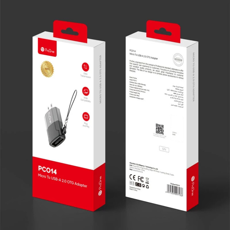 عکس محصول مبدل MicroUSB به USB-A پرووان مدل PCO14