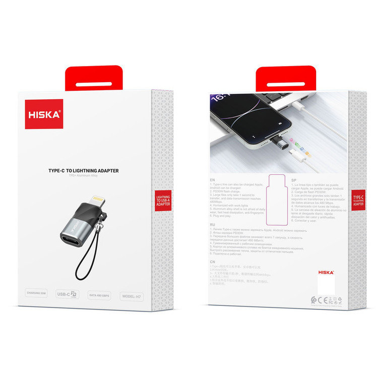 مبدل OTG USB به USB-C هیسکا مدل H7